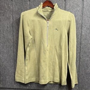 Tommy Bahama Olive Green Half-Zip Sweater